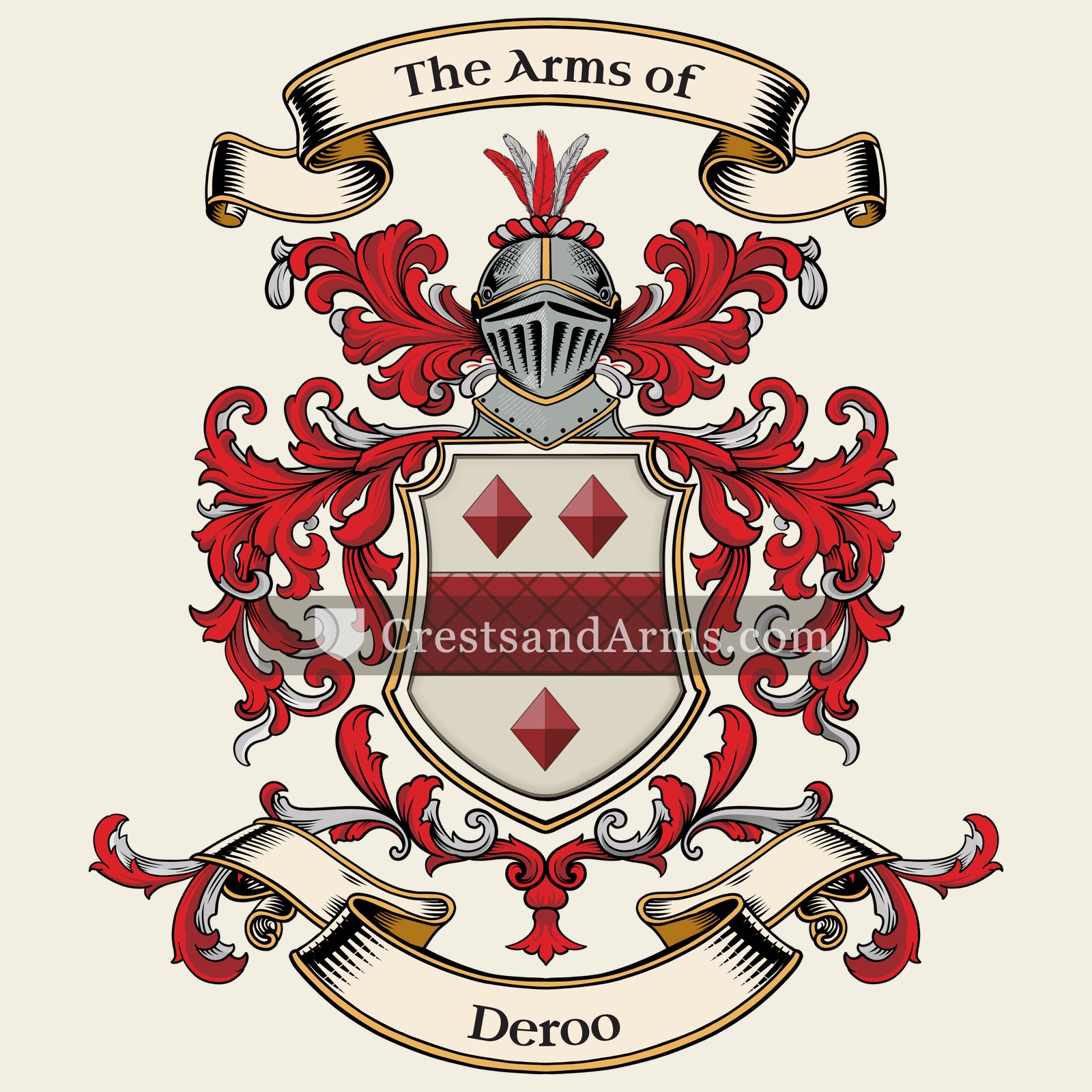 The Deroo coat of arms