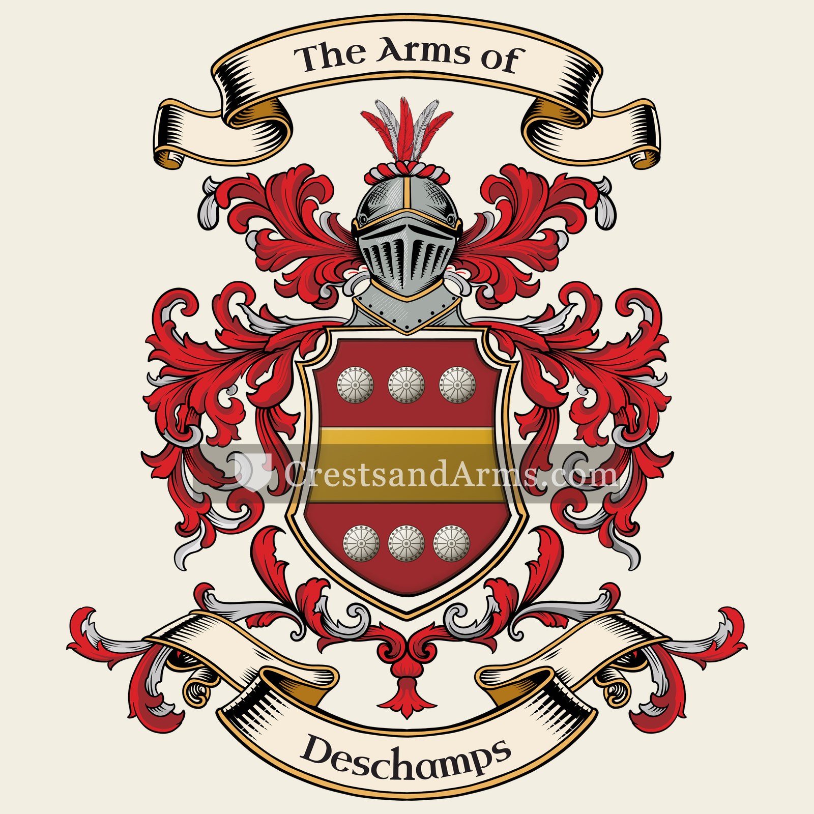 The Deschamps coat of arms
