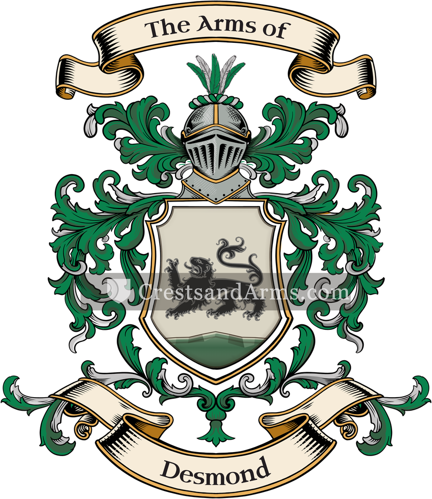 The Desmond coat of arms, drawn from the recorded blazon