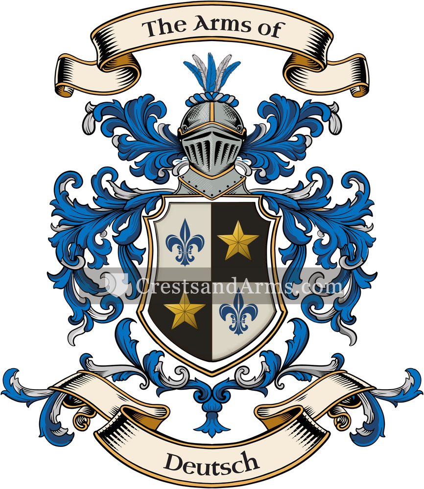 The Deutsch coat of arms, drawn from the recorded blazon