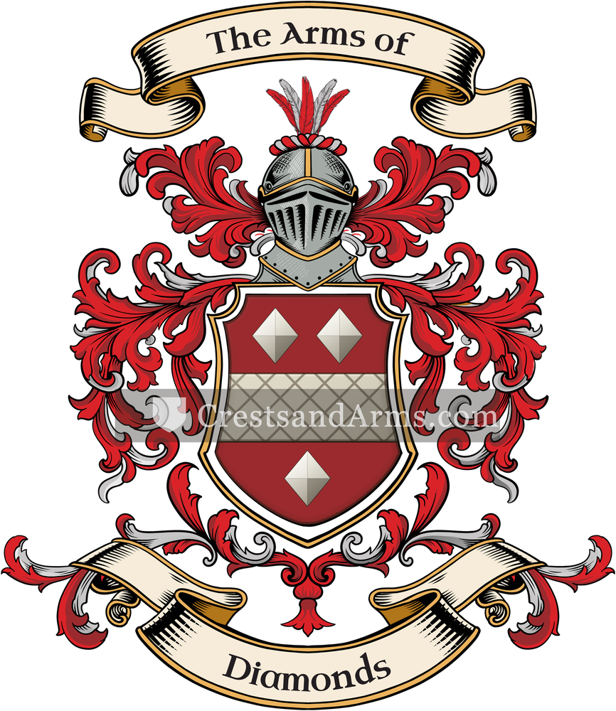 The Diamonds coat of arms, drawn from the recorded blazon