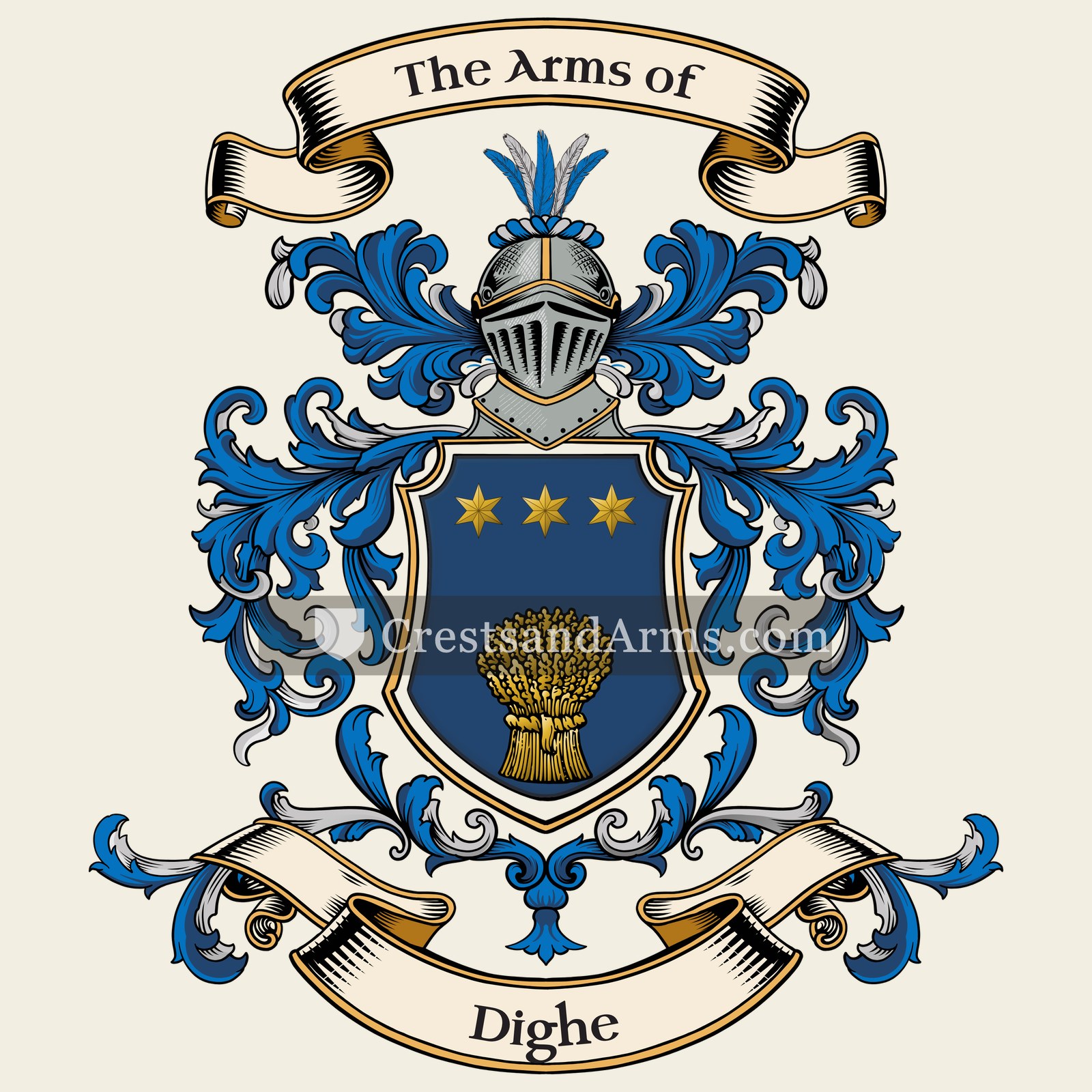 The Dighe coat of arms