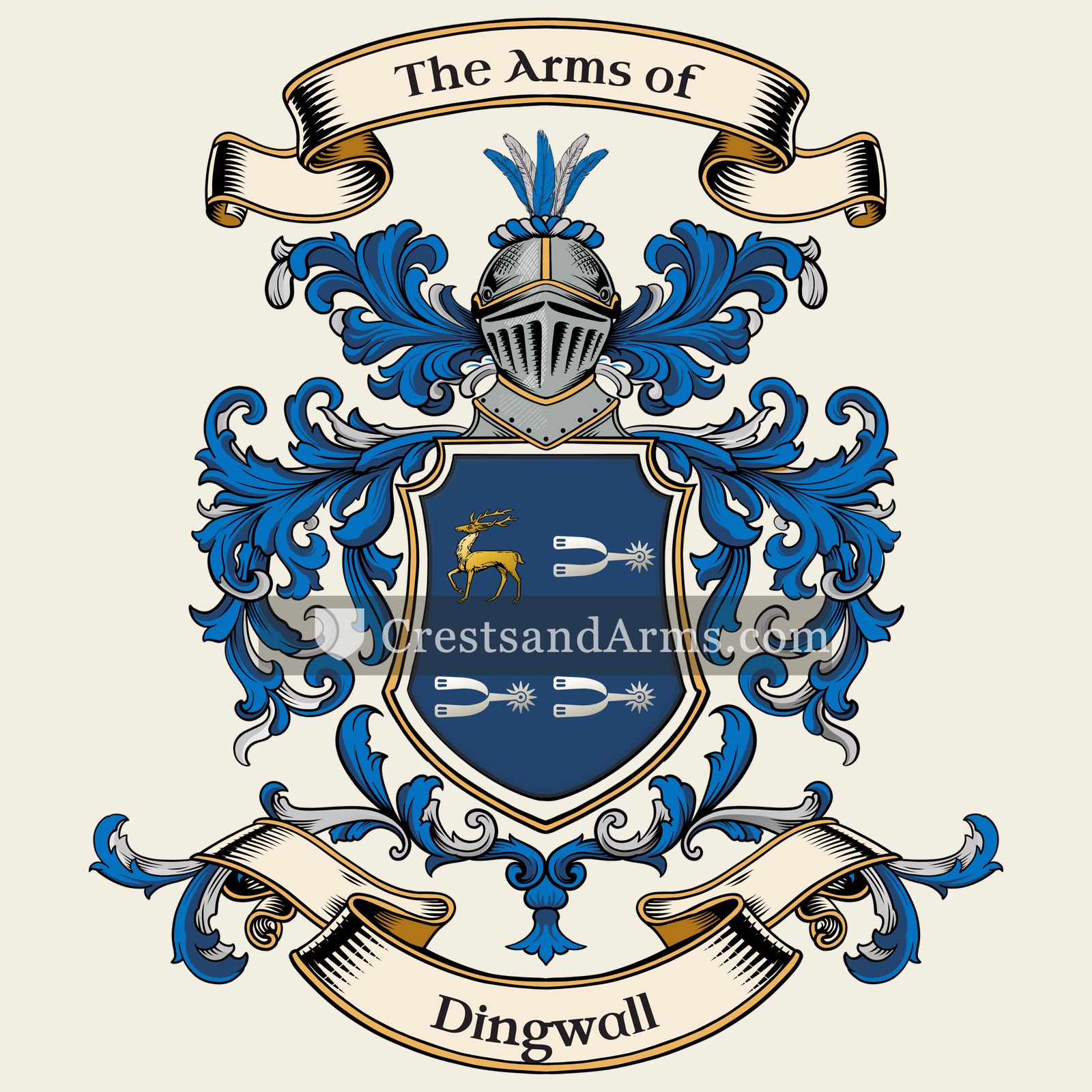 The Dingwall coat of arms, drawn from the recorded blazon