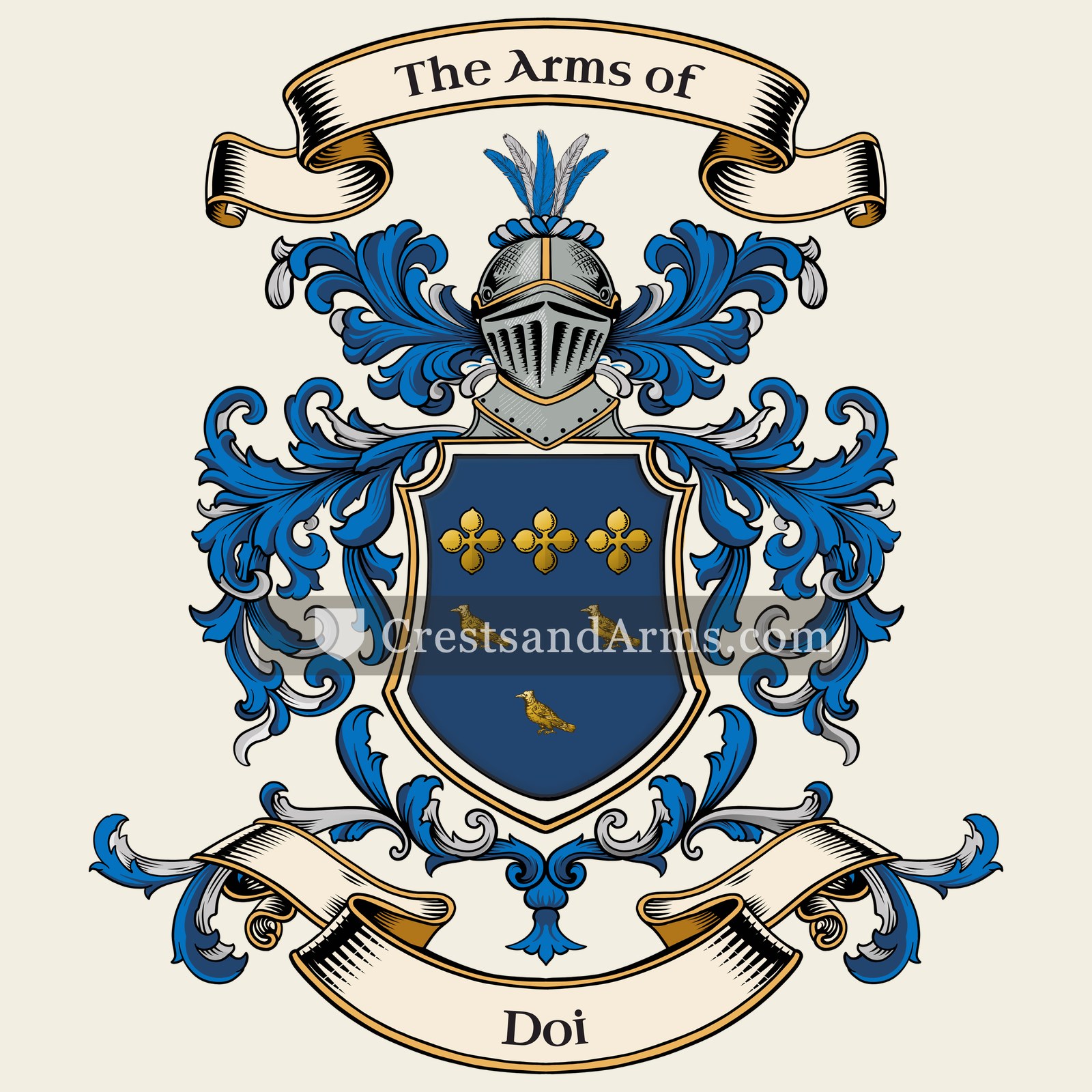 The Doi coat of arms, drawn from the recorded blazon