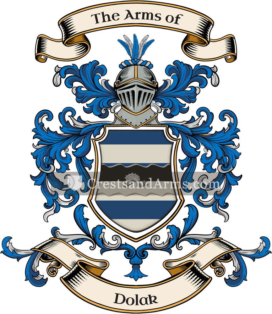 The Dolak coat of arms, drawn from the recorded blazon