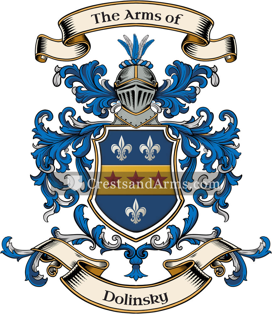 The Dolinsky coat of arms, drawn from the recorded blazon