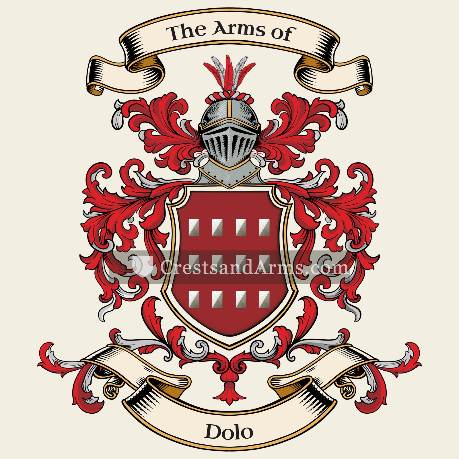 The Dolo coat of arms, drawn from the recorded blazon