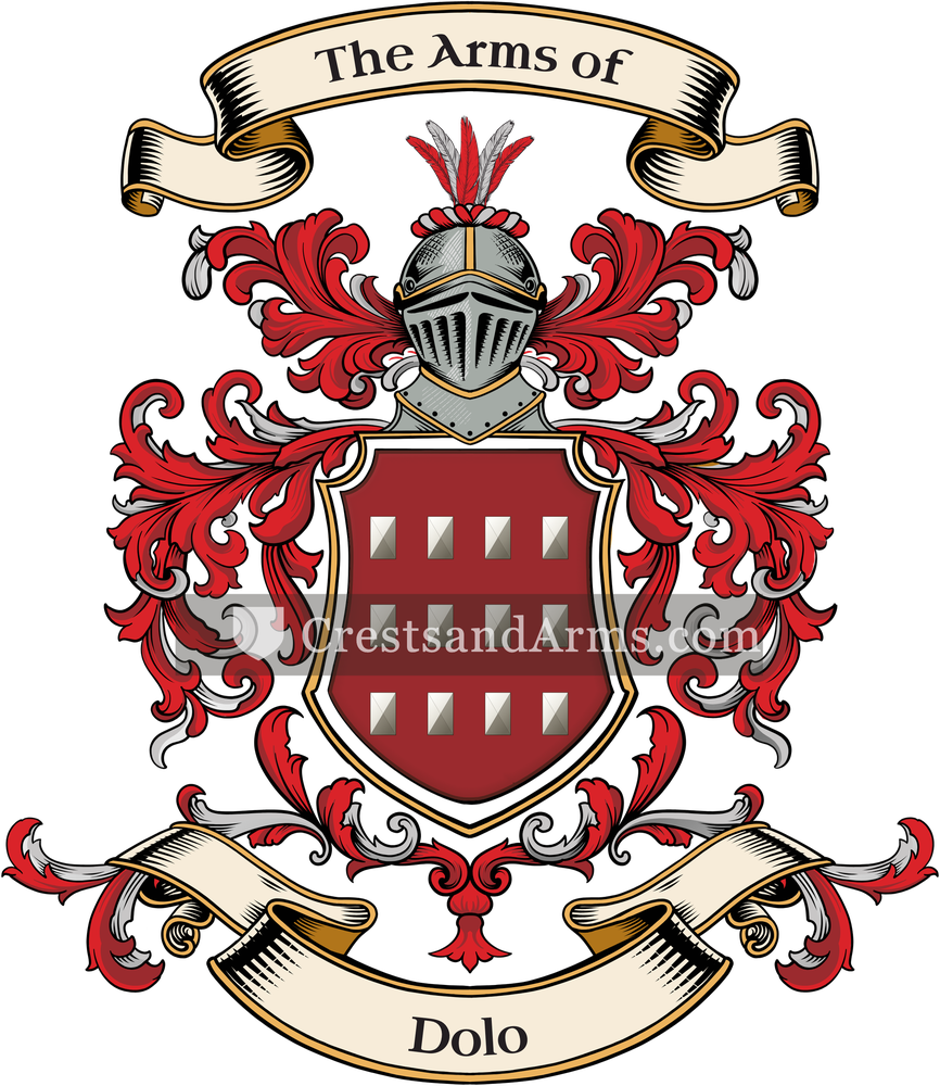 The Dolo coat of arms, drawn from the recorded blazon