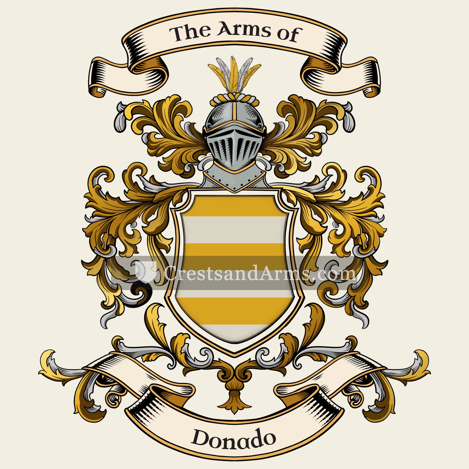 The Donado coat of arms, drawn from the recorded blazon