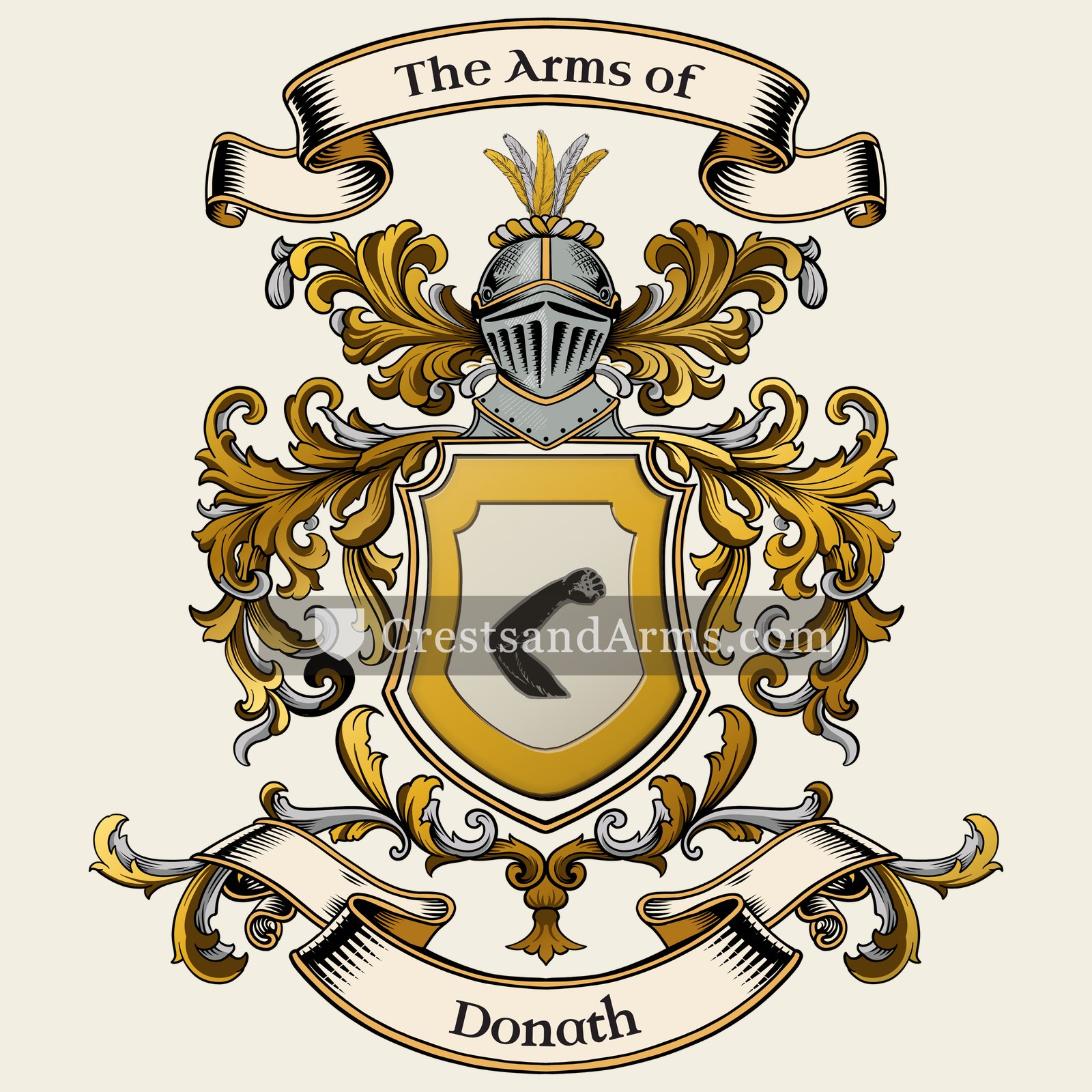The Donath coat of arms, drawn from the recorded blazon
