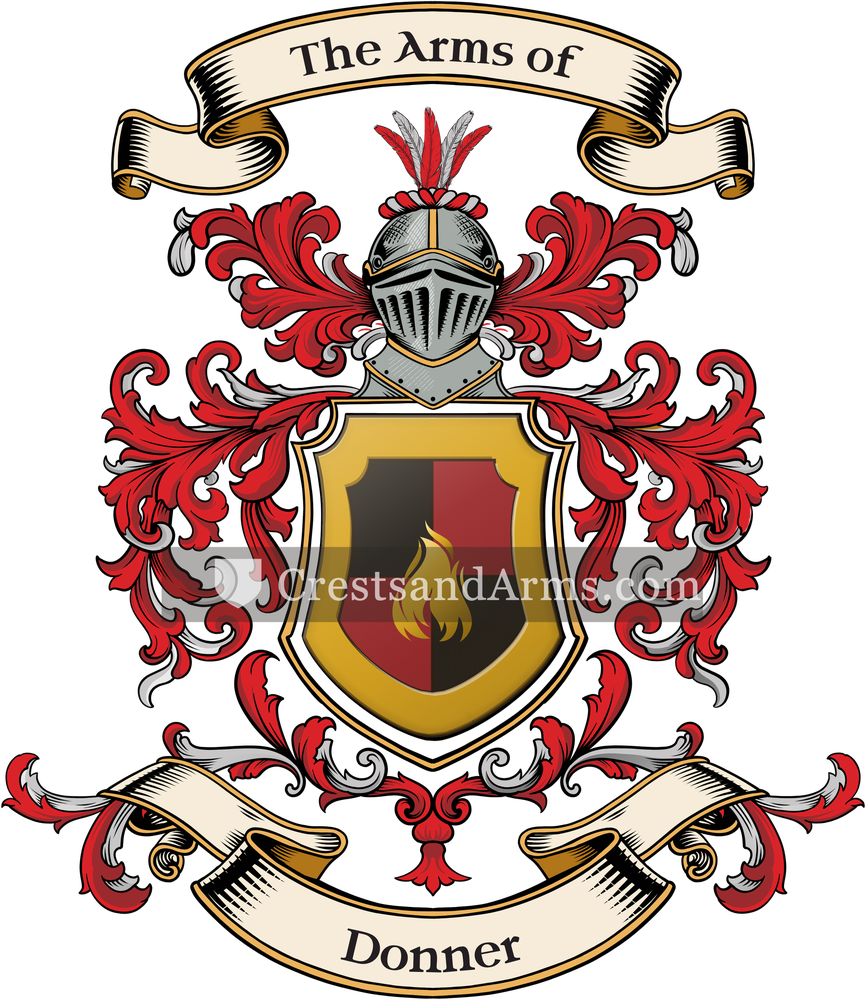 The Donner coat of arms, drawn from the recorded blazon