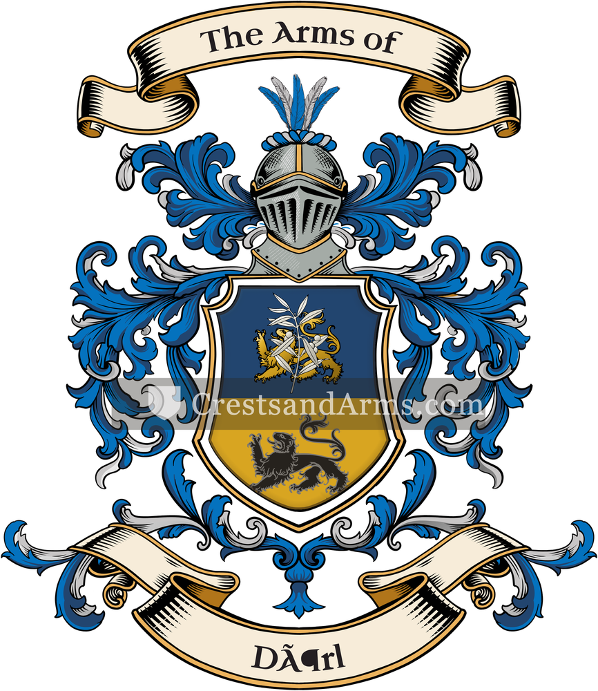The Dörl coat of arms, drawn from the recorded blazon