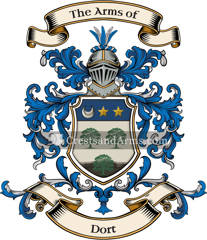 The Dort coat of arms, drawn from the recorded blazon