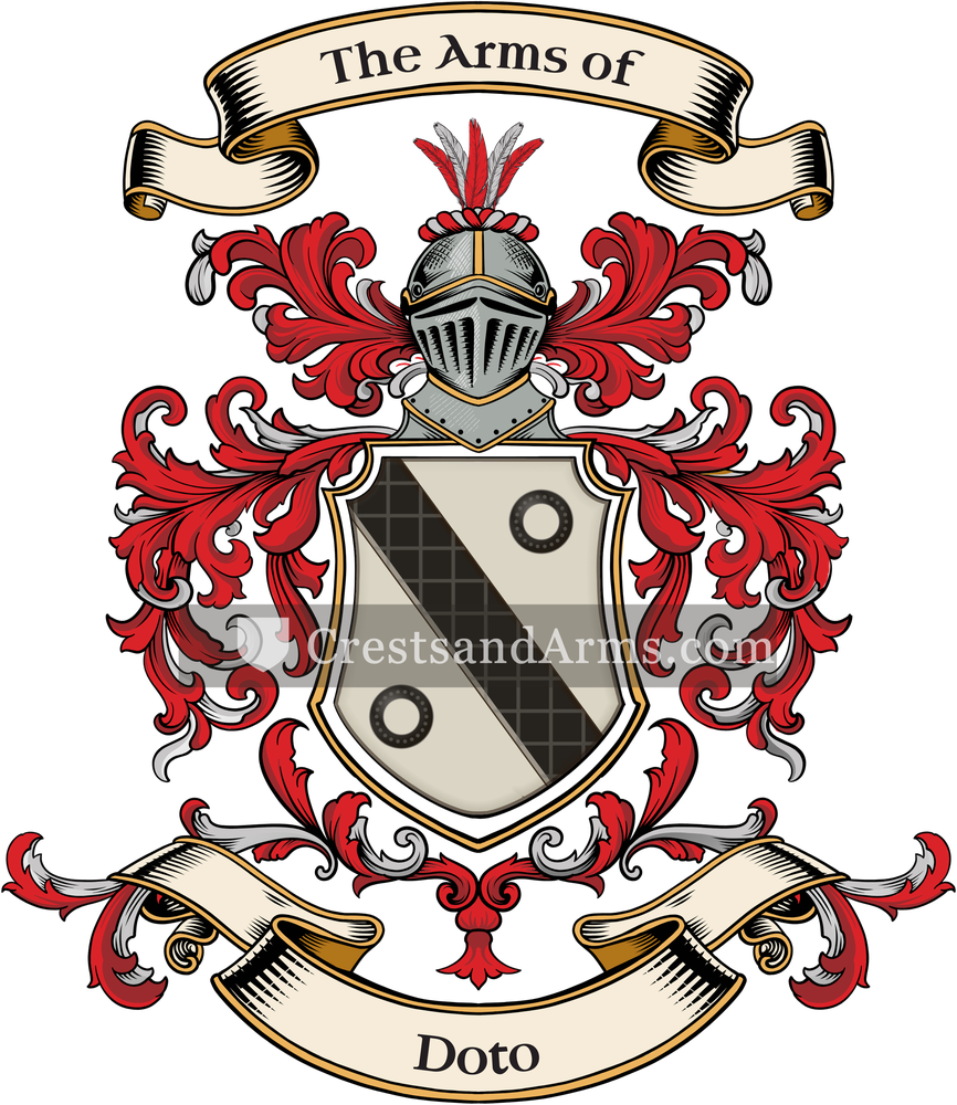 The Doto coat of arms, drawn from the recorded blazon