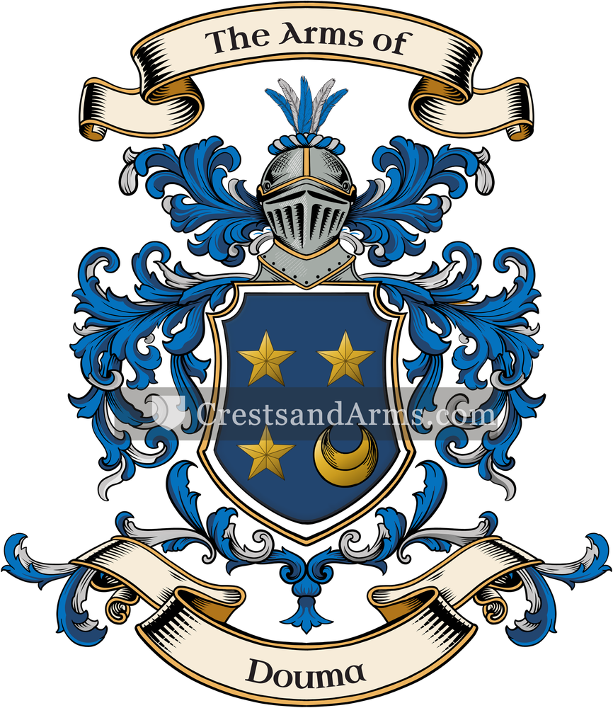 The Douma coat of arms, drawn from the recorded blazon