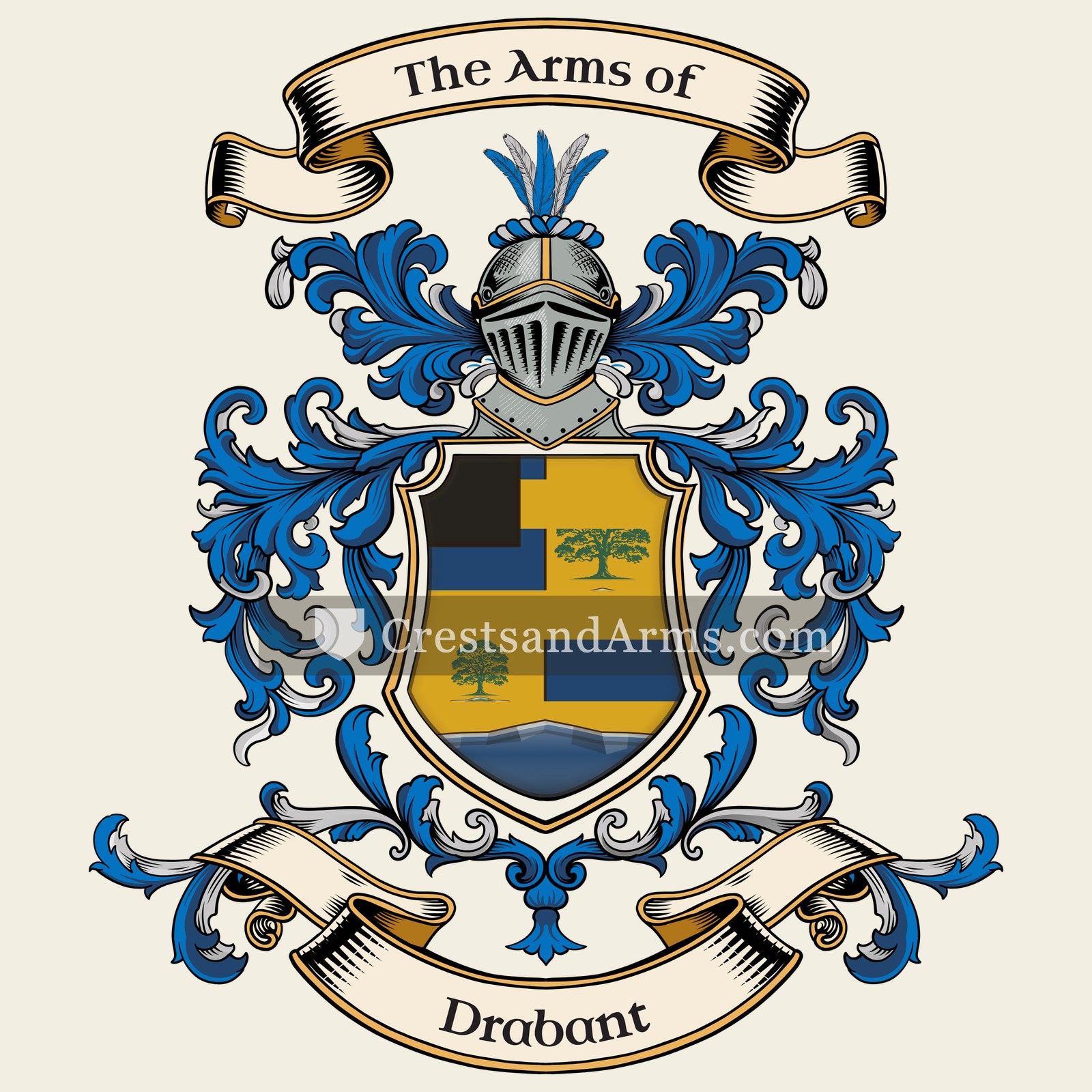 The Drabant coat of arms, drawn from the recorded blazon