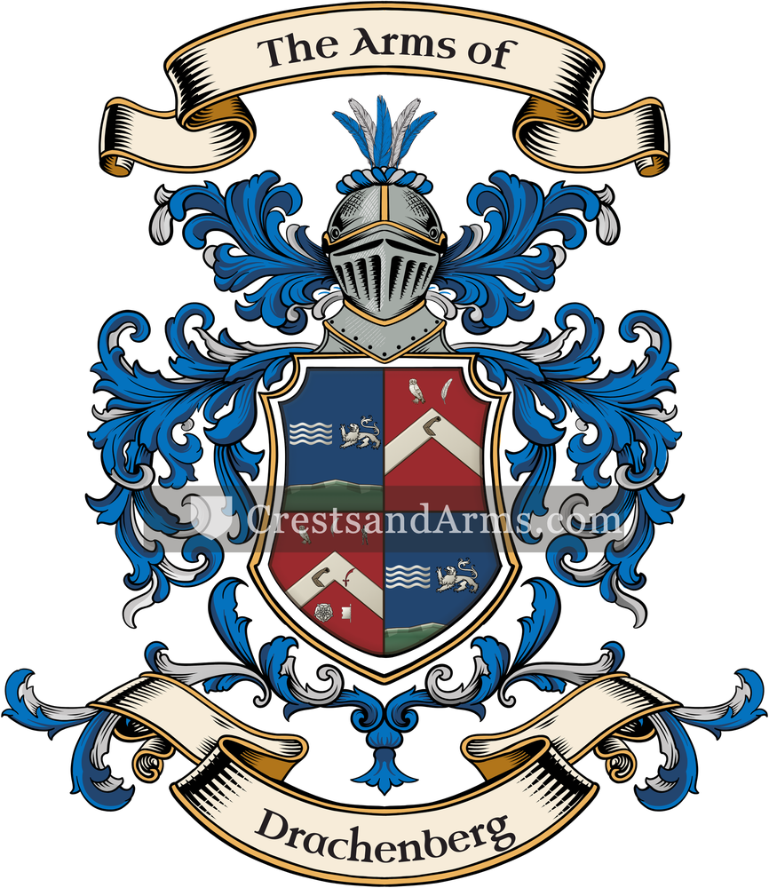 The Drachenberg coat of arms, drawn from the recorded blazon