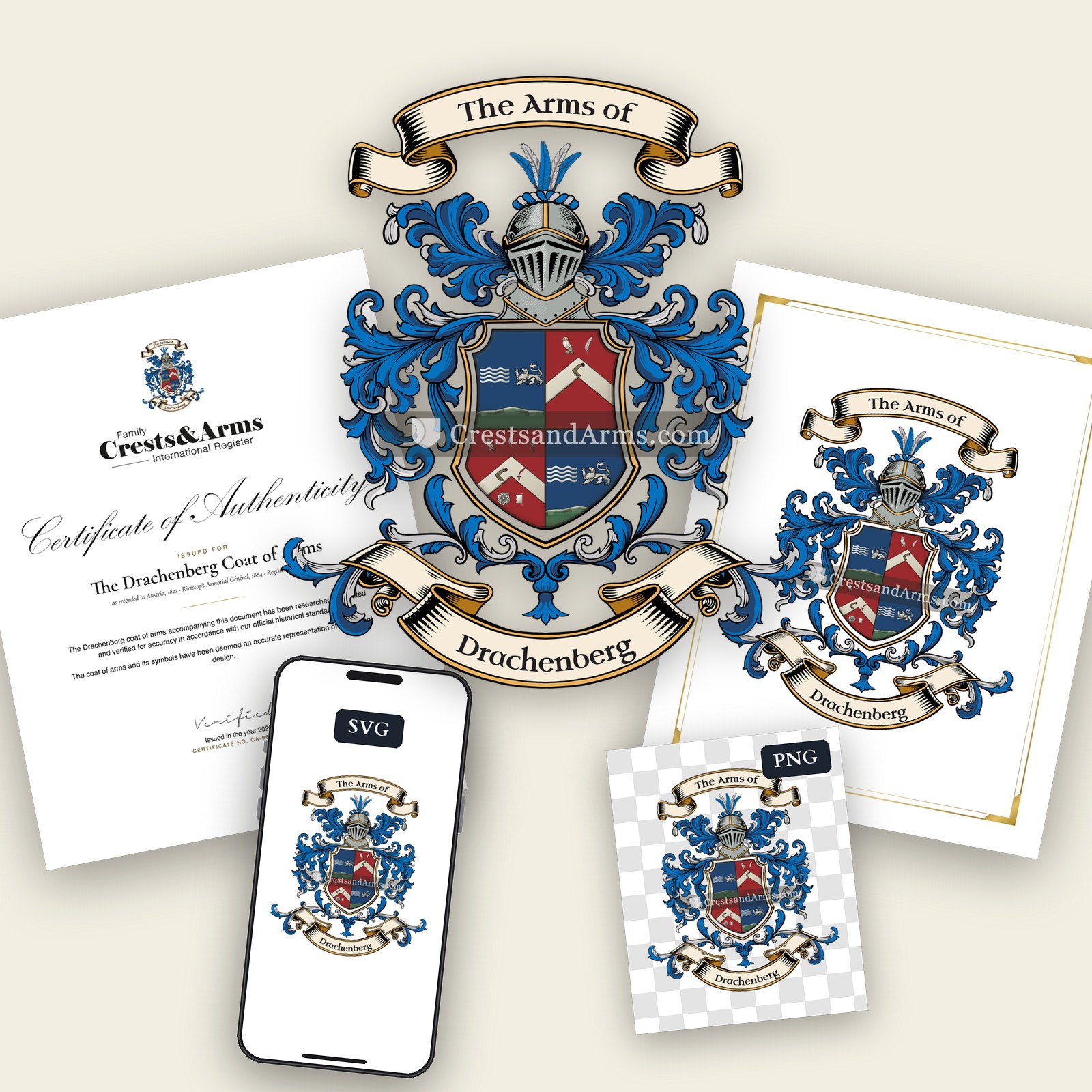 The Drachenberg arms on the coat of arms — digital pack
