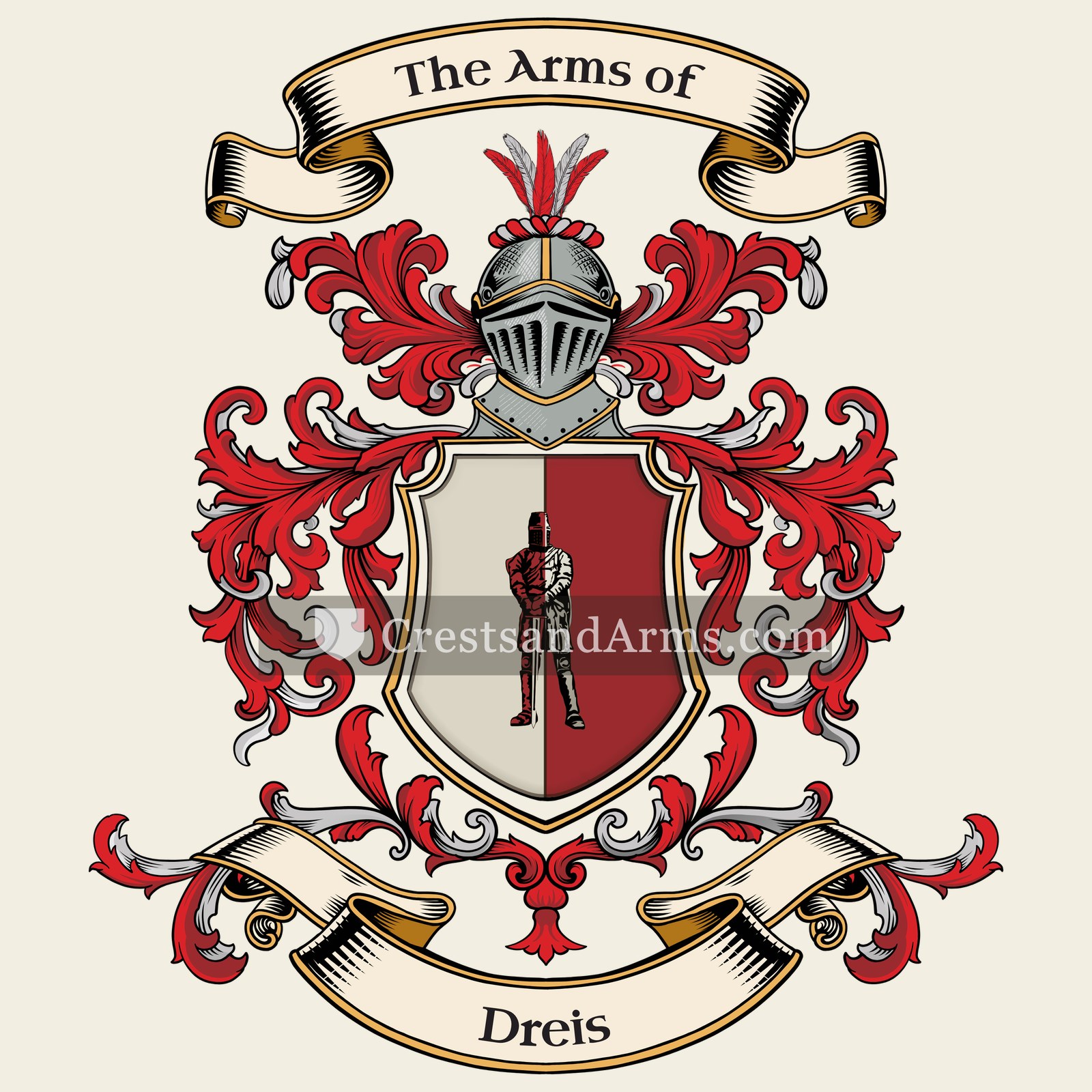 The Dreis coat of arms, drawn from the recorded blazon