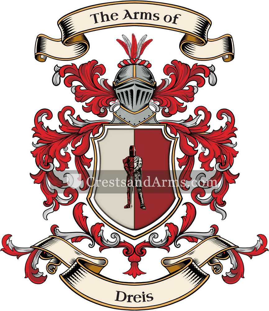 The Dreis coat of arms, drawn from the recorded blazon
