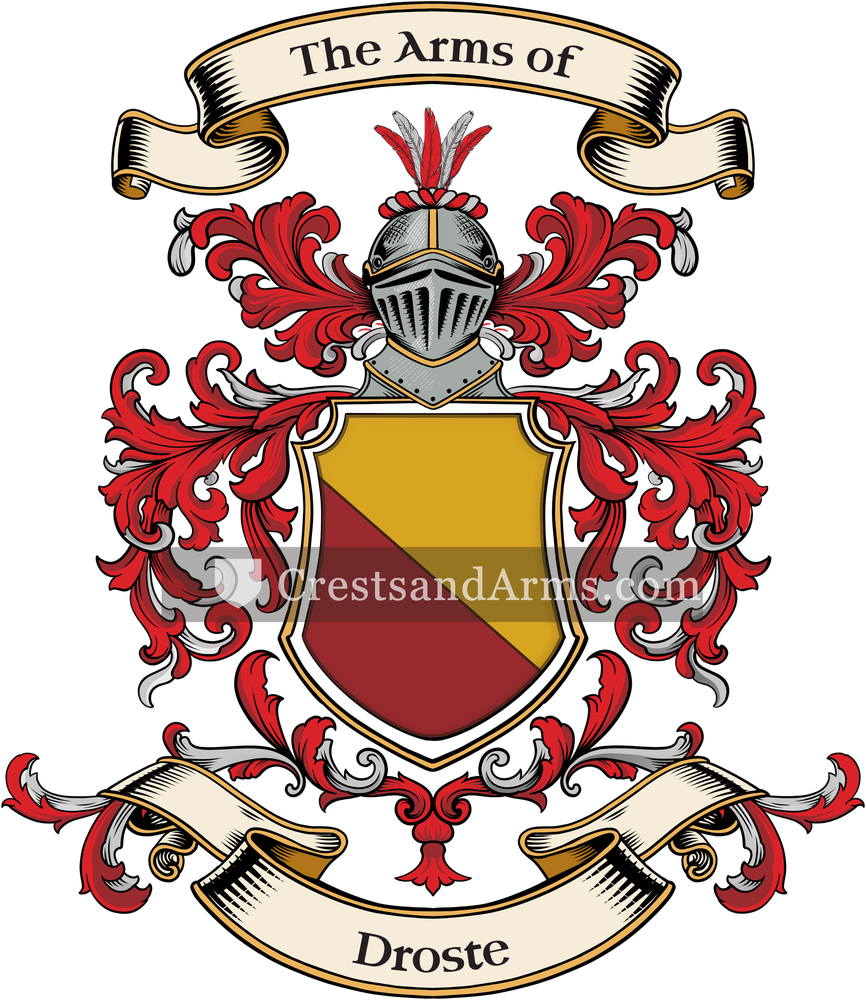 The Droste coat of arms, drawn from the recorded blazon