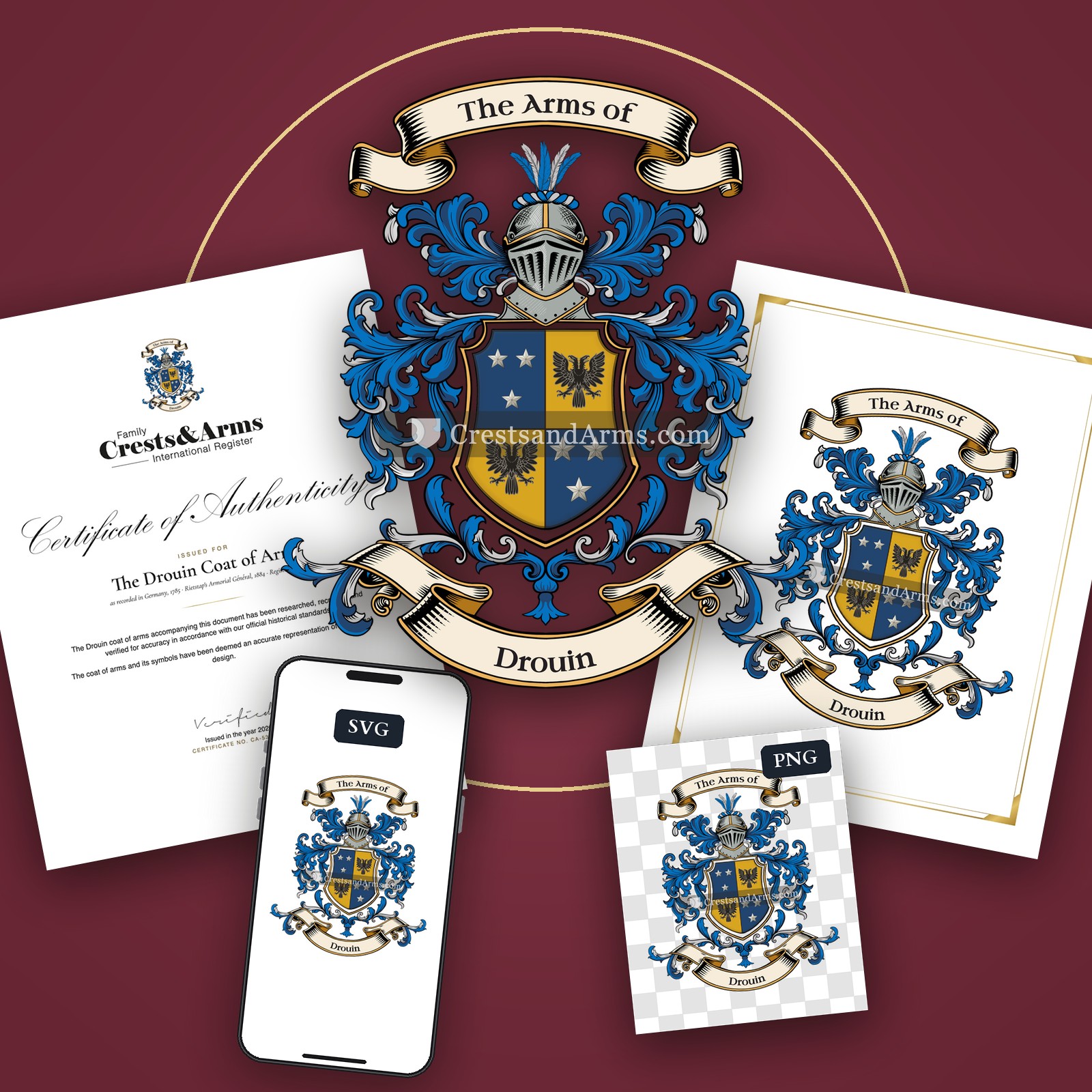 The Drouin coat of arms