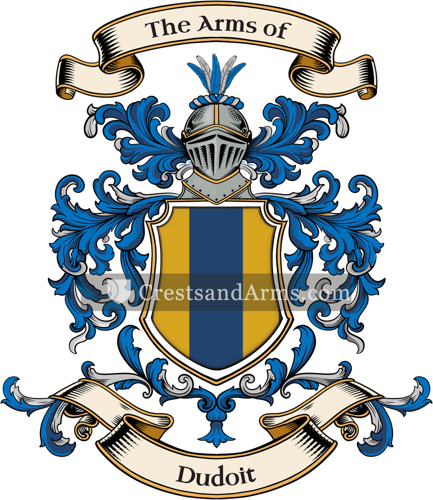 The Dudoit coat of arms, drawn from the recorded blazon