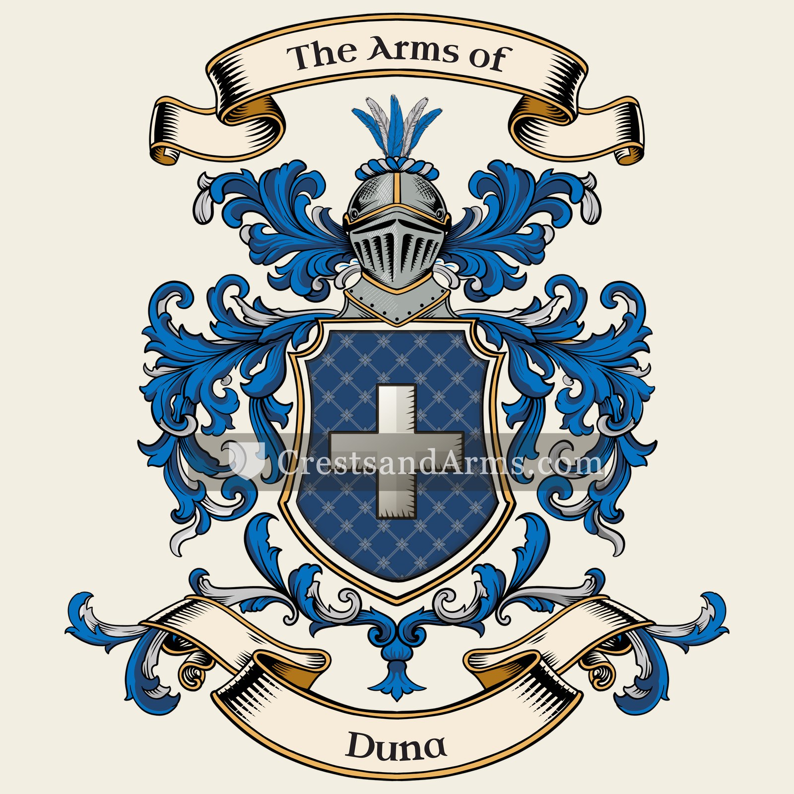 The Duna coat of arms, drawn from the recorded blazon