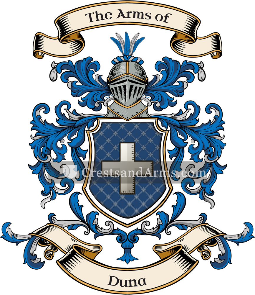The Duna coat of arms, drawn from the recorded blazon