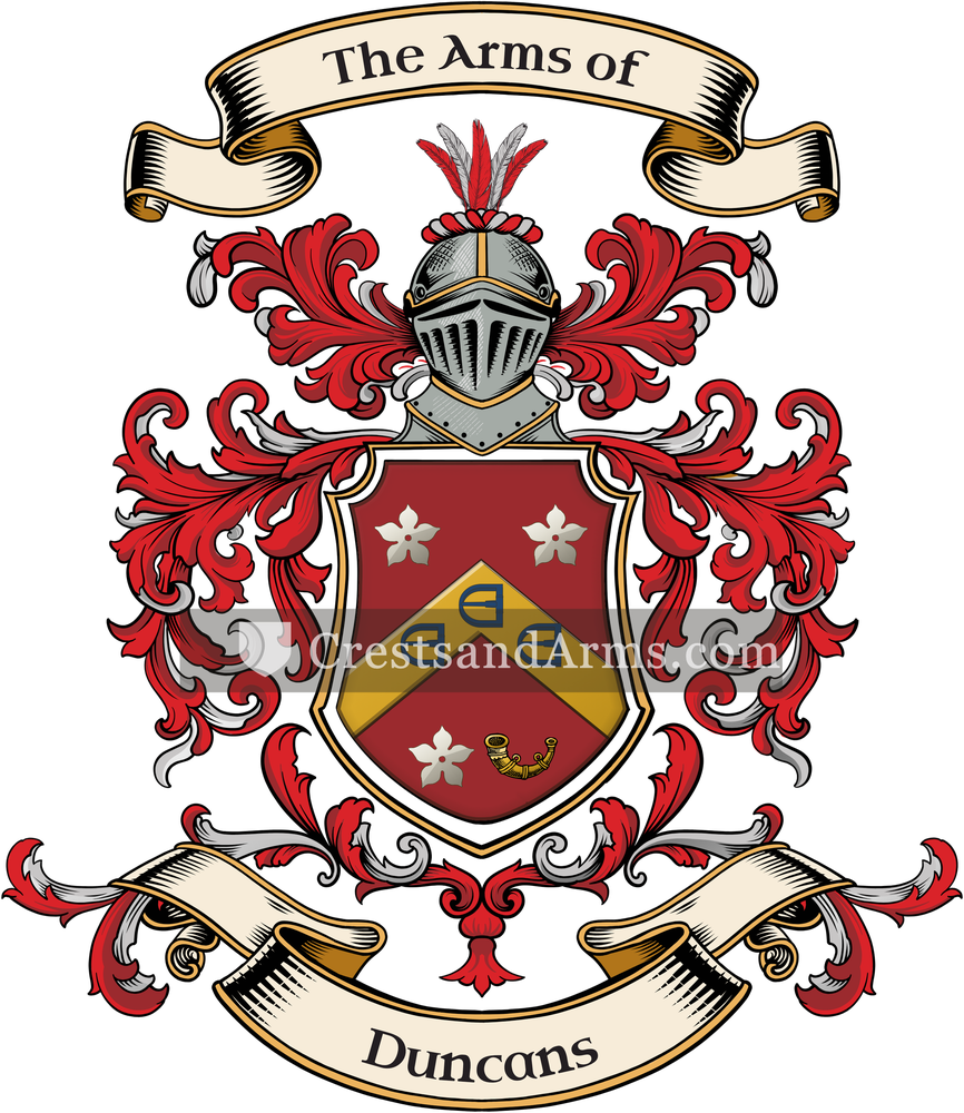 The Duncans coat of arms, drawn from the recorded blazon
