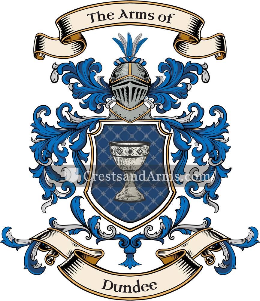 The Dundee coat of arms, drawn from the recorded blazon