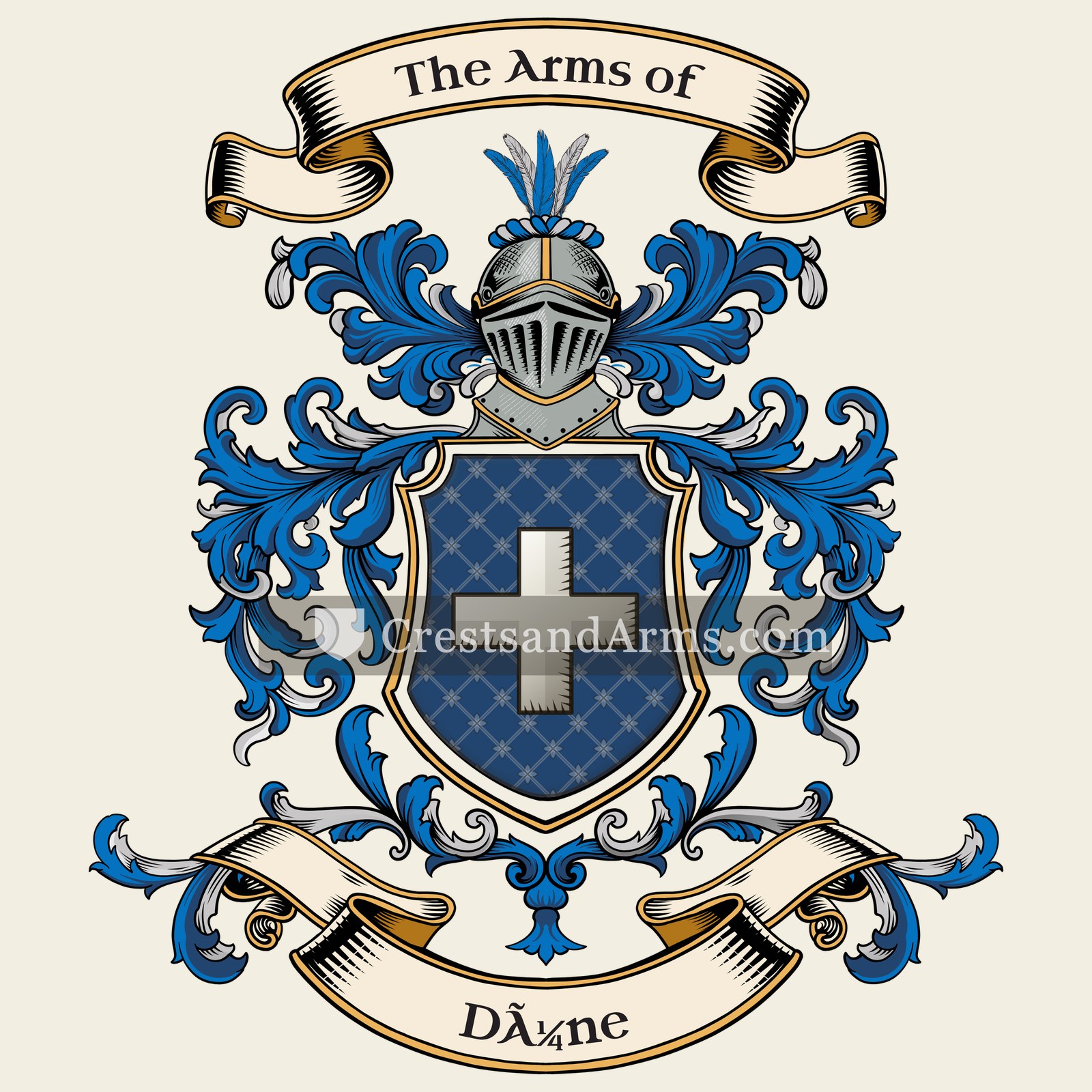 The Düne coat of arms, drawn from the recorded blazon