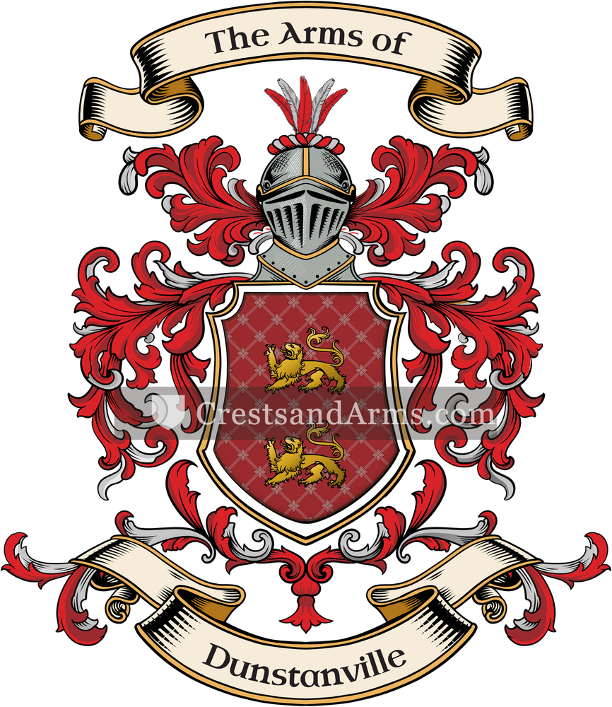 The Dunstanville coat of arms, drawn from the recorded blazon