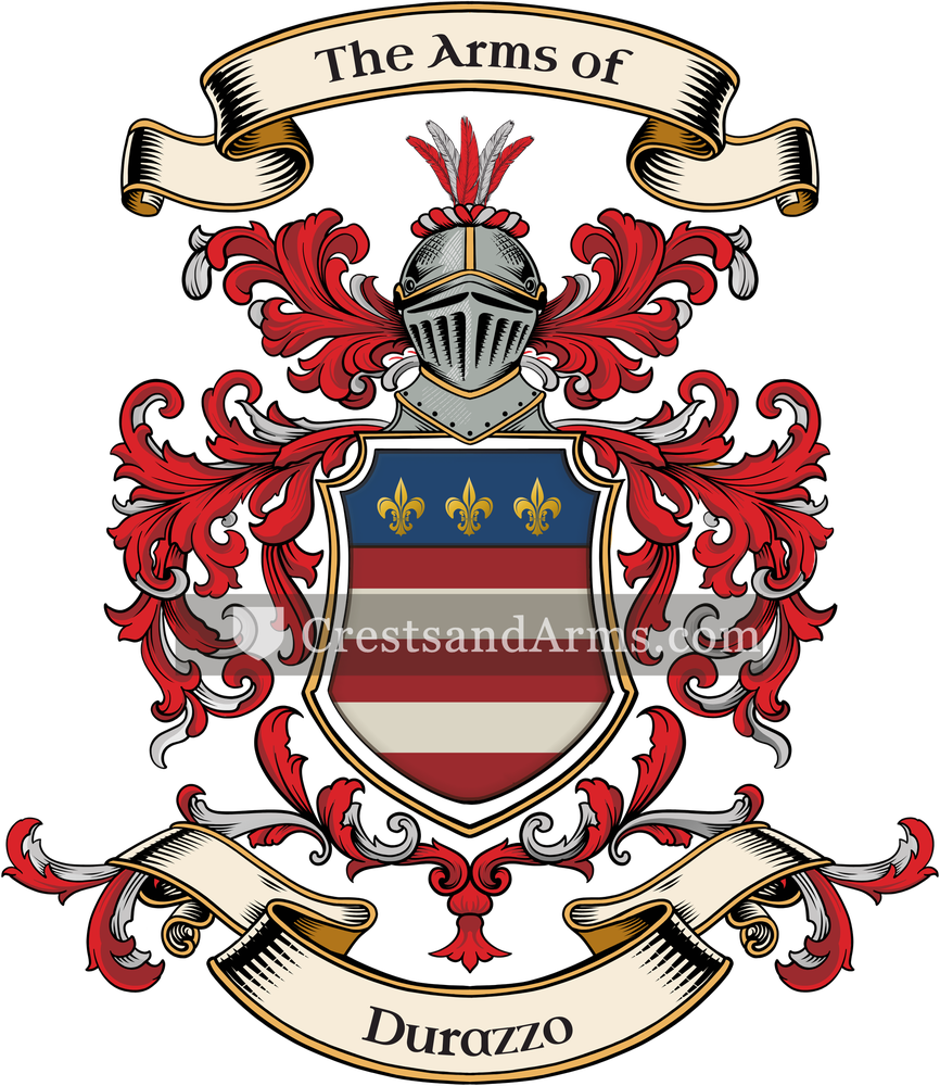 The Durazzo coat of arms, drawn from the recorded blazon