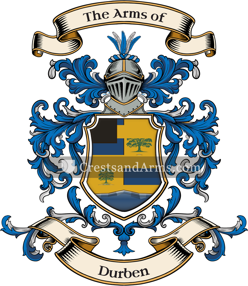 The Durben coat of arms, drawn from the recorded blazon