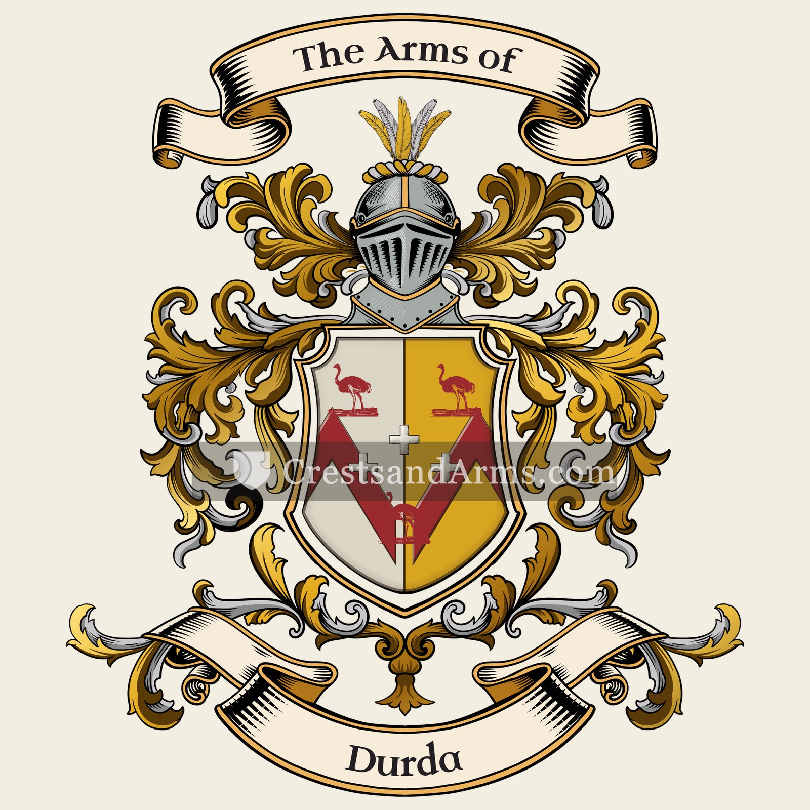 The Durda coat of arms, drawn from the recorded blazon