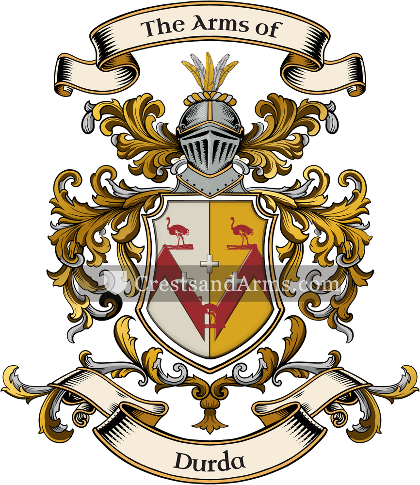 The Durda coat of arms, drawn from the recorded blazon