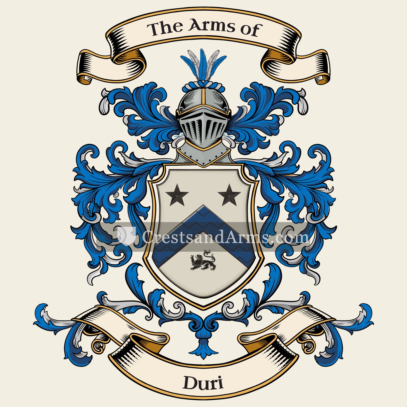 The Duri coat of arms, drawn from the recorded blazon