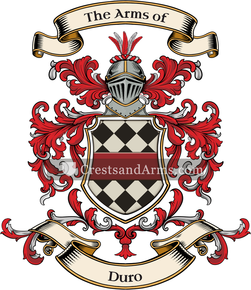 The Duro coat of arms, drawn from the recorded blazon