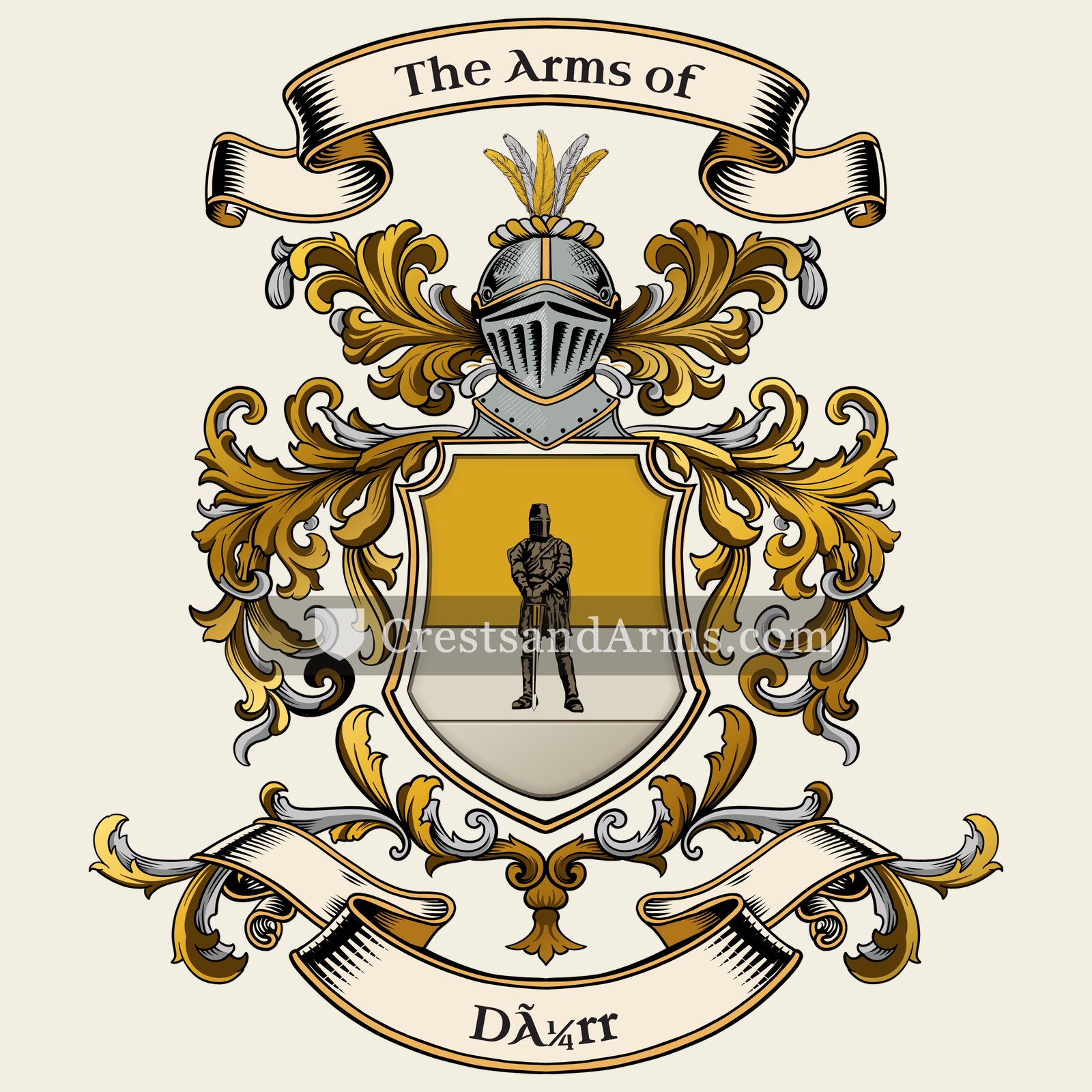 The Dürr coat of arms, drawn from the recorded blazon