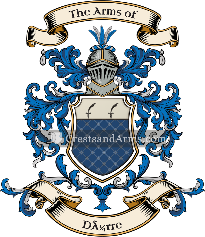 The Dürre coat of arms, drawn from the recorded blazon