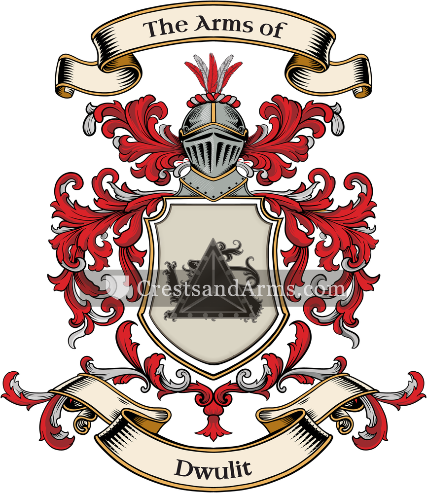 The Dwulit coat of arms, drawn from the recorded blazon