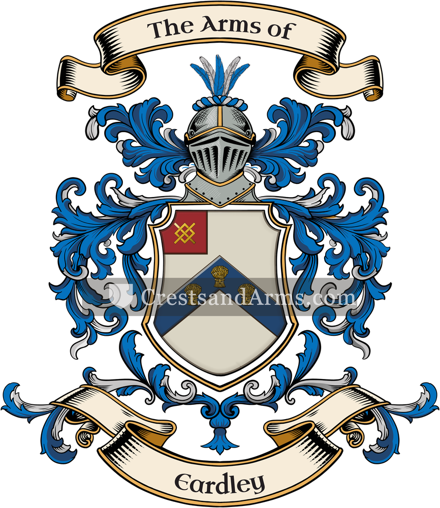 The Eardley coat of arms, drawn from the recorded blazon
