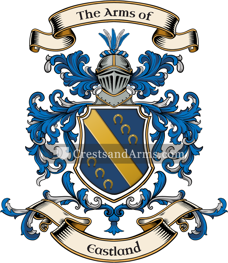 The Eastland coat of arms, drawn from the recorded blazon