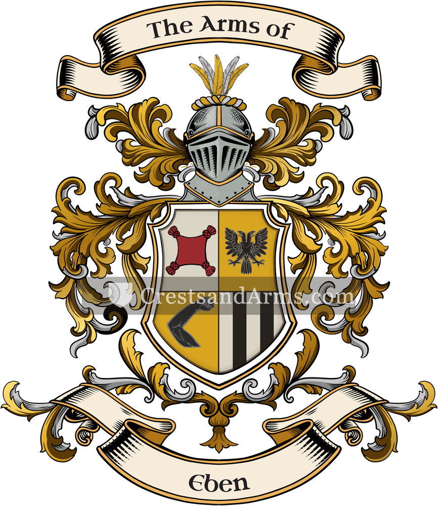 The Eben coat of arms, drawn from the recorded blazon