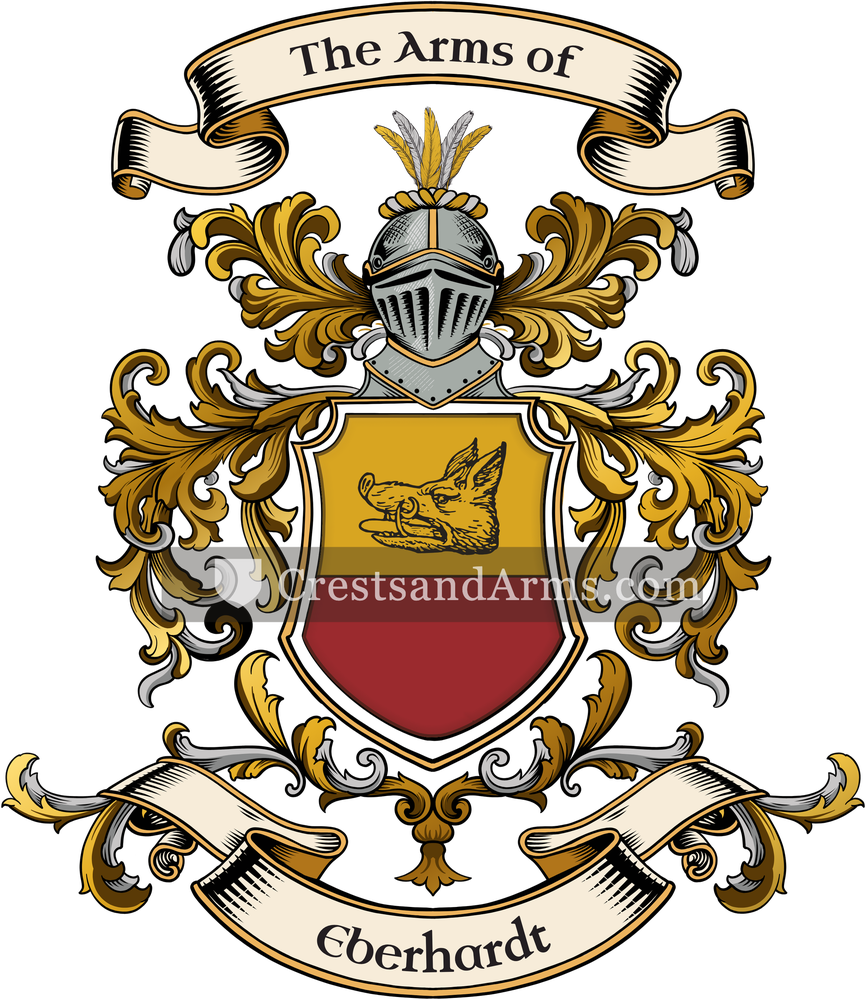 The Eberhardt coat of arms, drawn from the recorded blazon