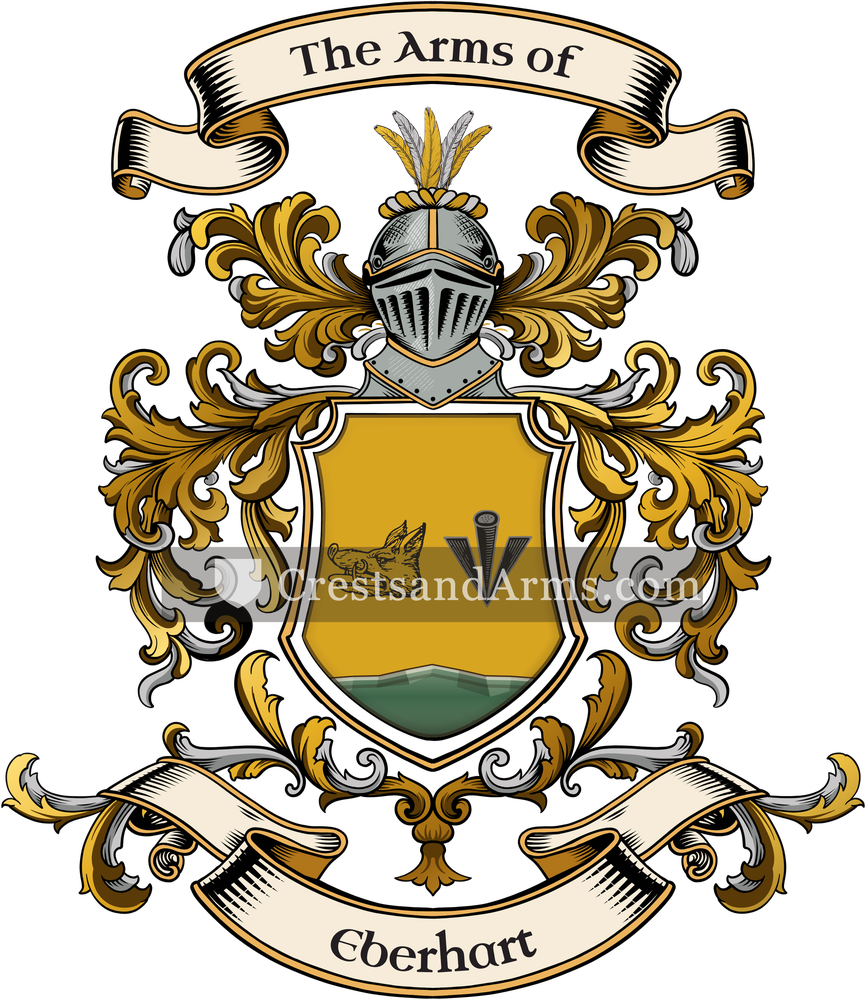 The Eberhart coat of arms, drawn from the recorded blazon