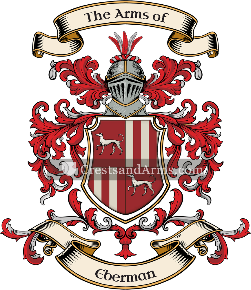 The Eberman coat of arms, drawn from the recorded blazon