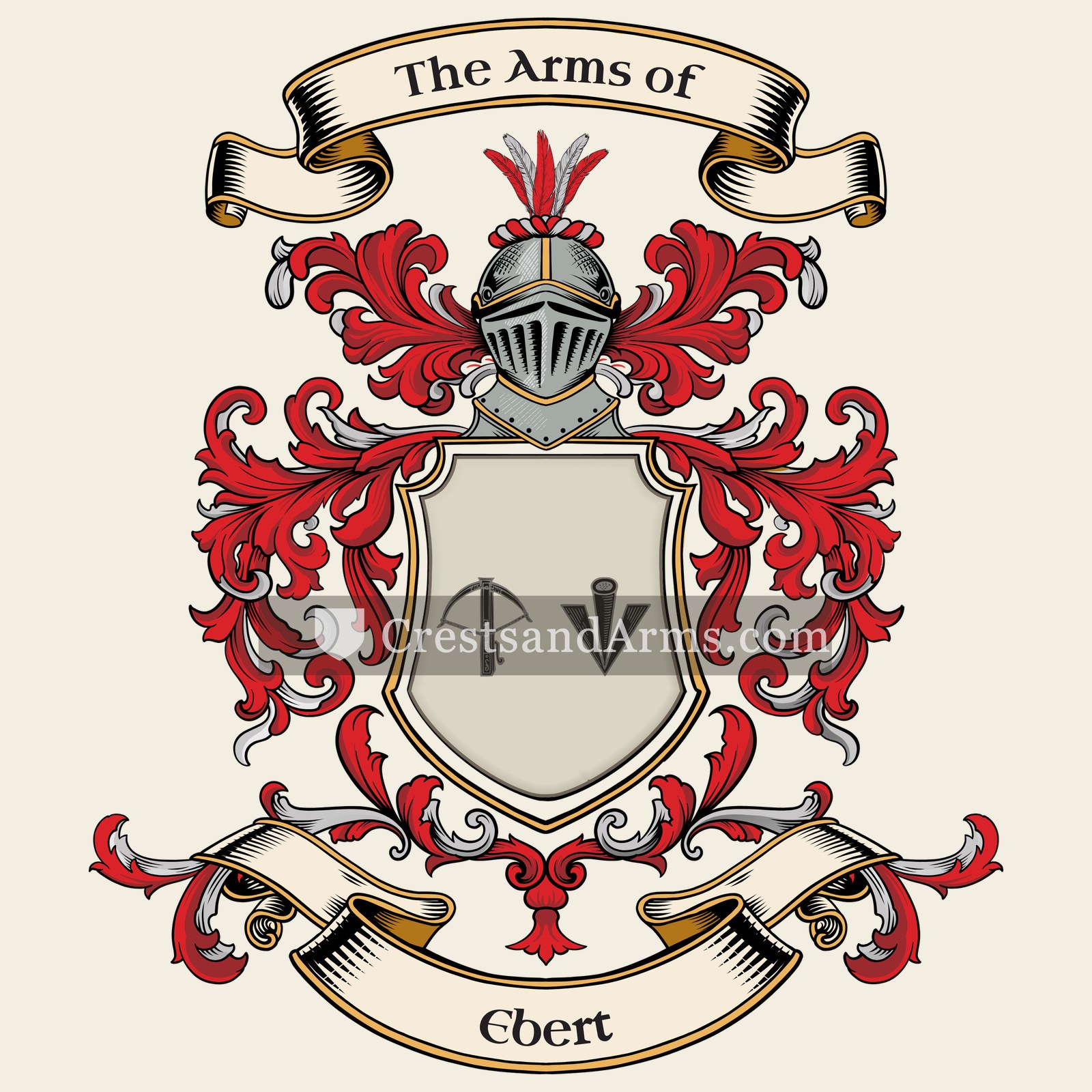 The Ebert coat of arms, drawn from the recorded blazon