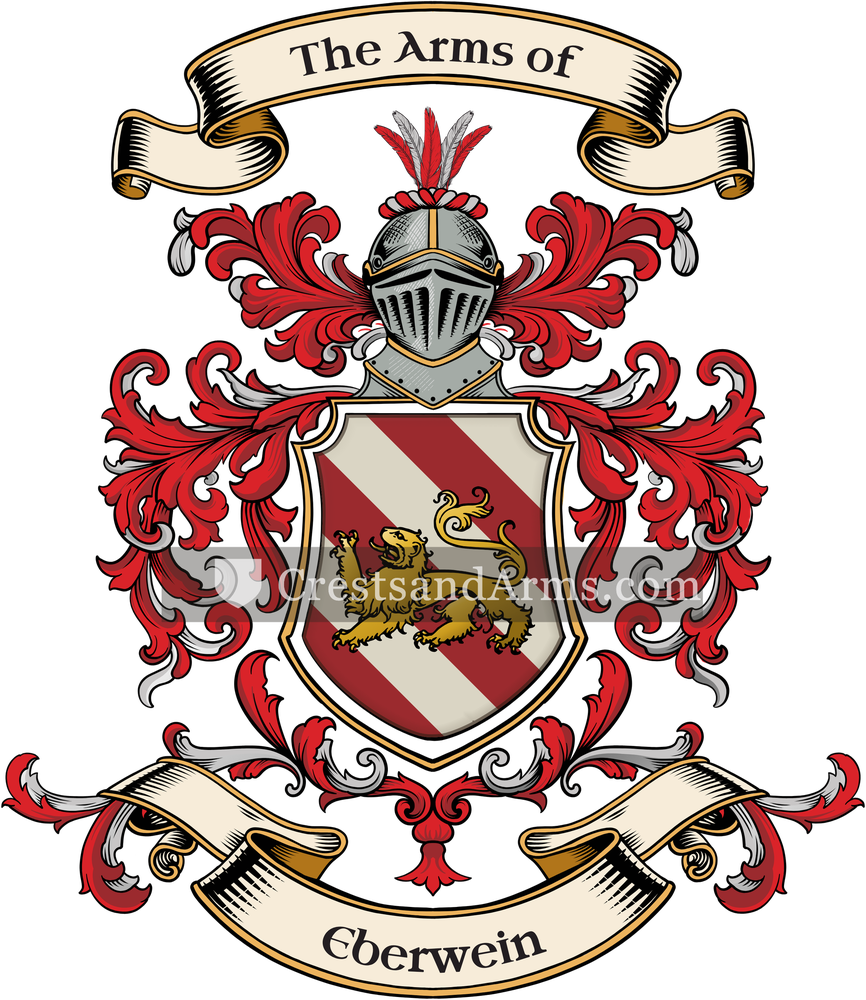 The Eberwein coat of arms, drawn from the recorded blazon